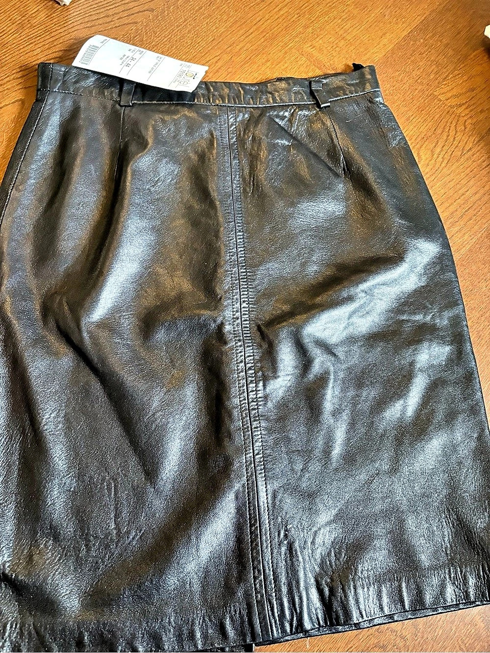 Laurel Leather Midi Skirt in Black Size 34 New
